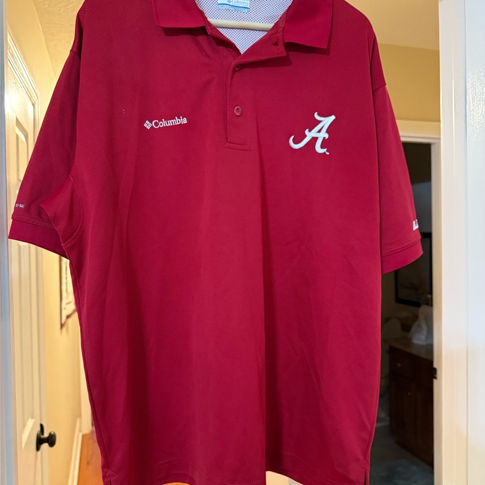 Columbia Red Mesh Polo Shirt